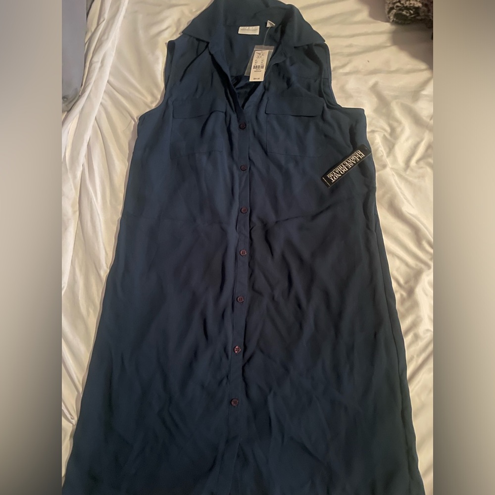 NY and Co blue dress shirt
